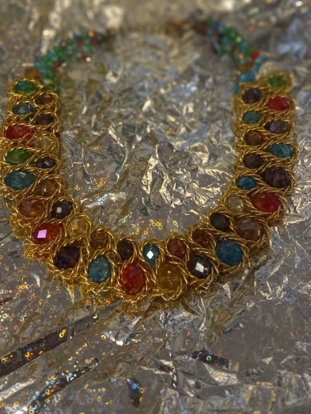 A Classy Chic Boutique Gold Multi-Gem Statement Necklace